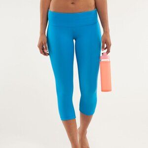 GUC Lululemon Wunder Under Crop *Reversible Beach Blanket Blue / Aquamarine | 4